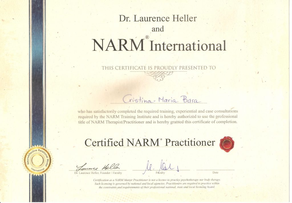 Certified NARM therapist